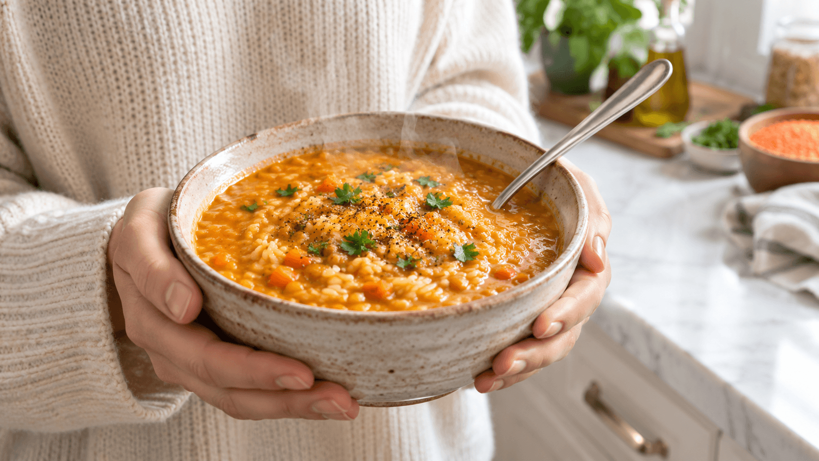 Cheap Healthy Meal Prep for Bodybuilding: One-Pot Rice and Red Lentil Stew