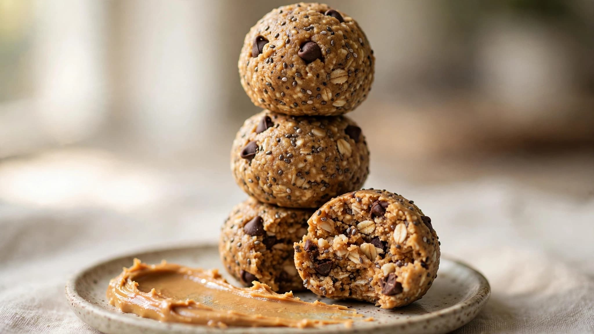 Healthy High Protein Snack Ideas: 5-Ingredient No-Bake Peanut Butter Oatmeal Balls