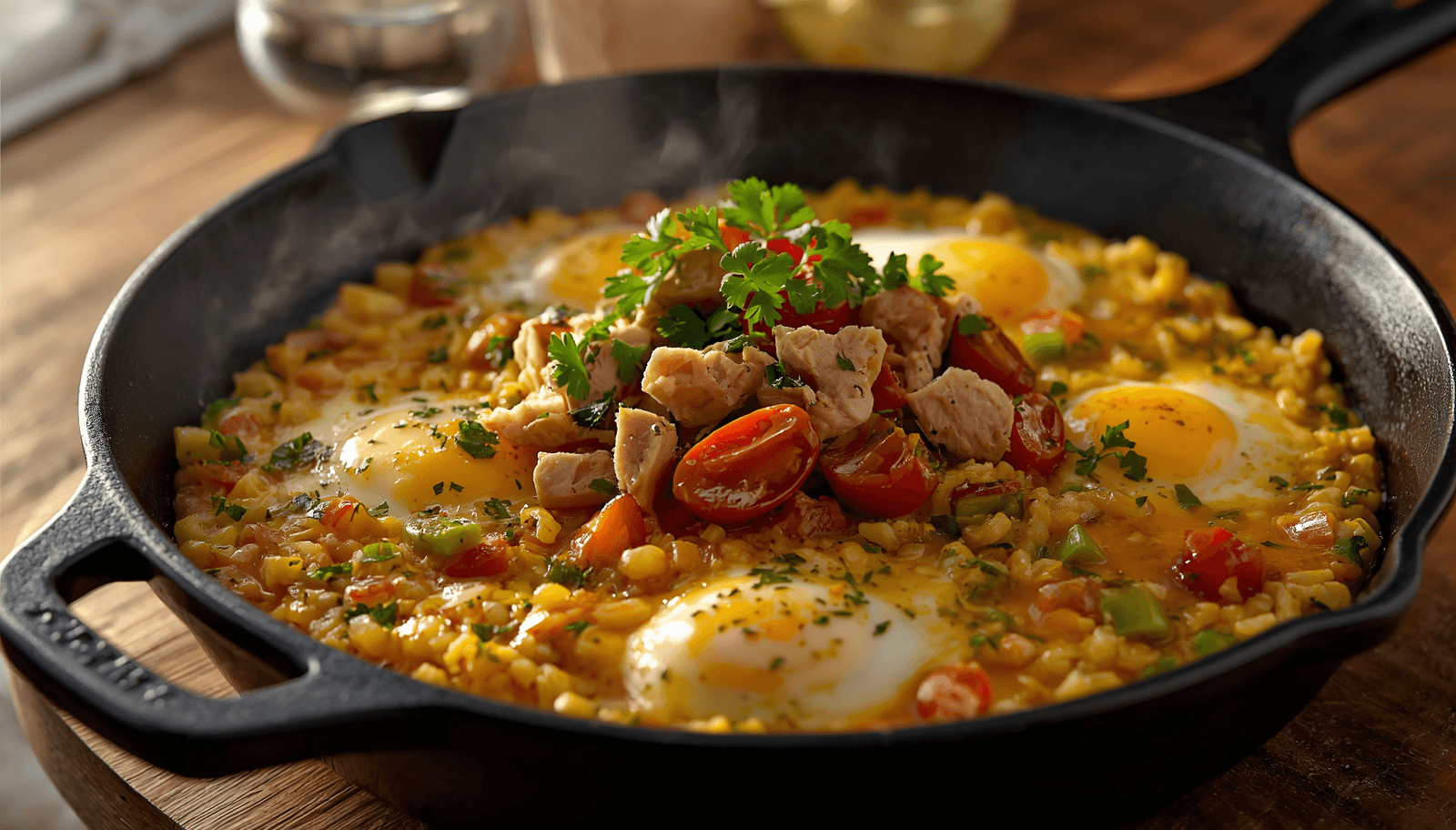 Spicy Tuna & Egg White Power Skillet