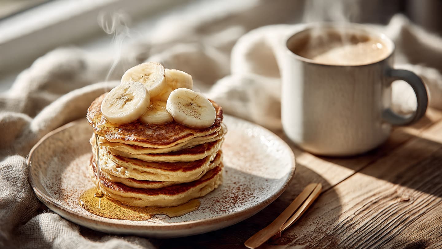 3-Ingredient Banana Protein Pancakes
