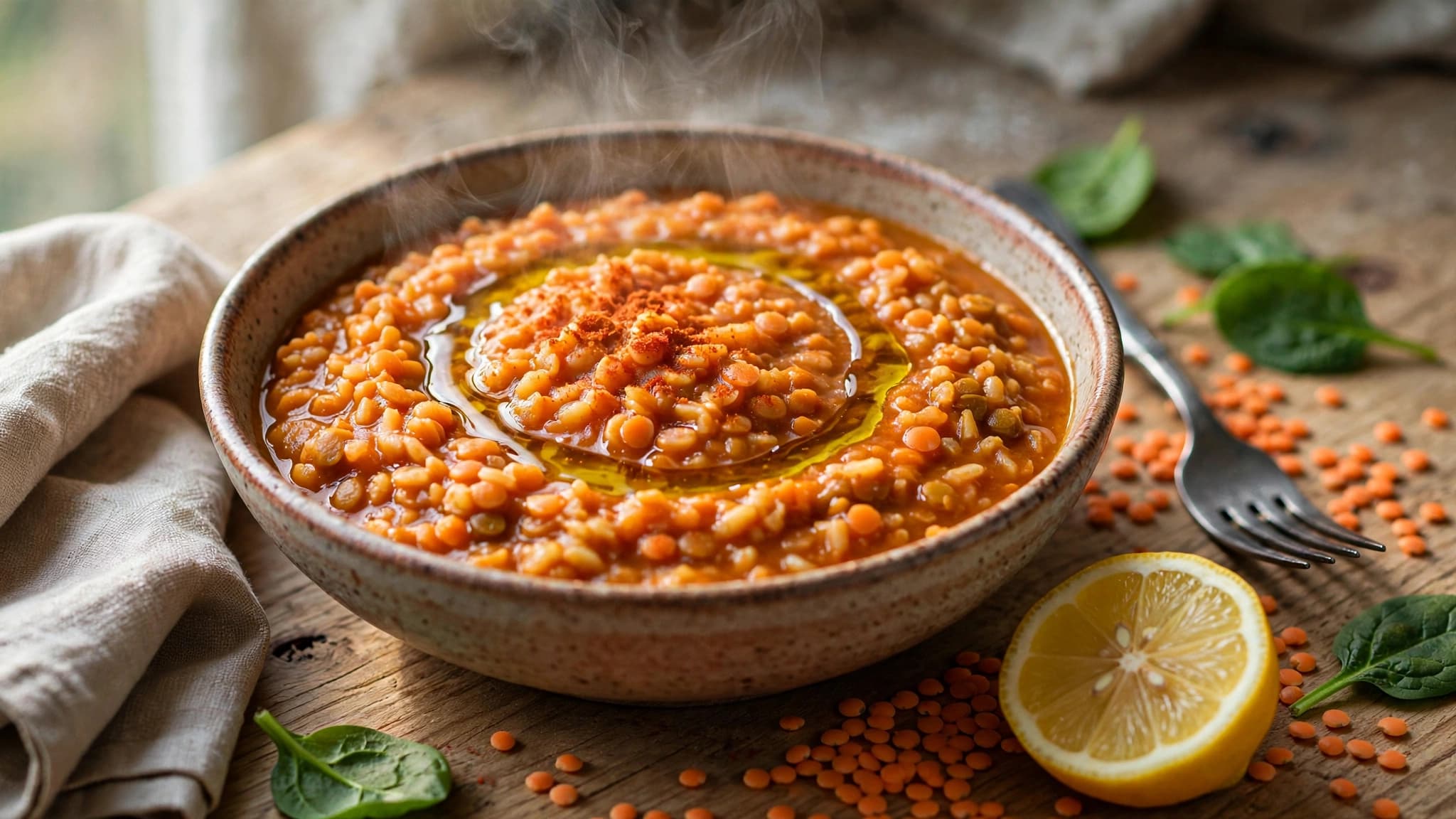 One-Pot Rice and Red Lentil Stew